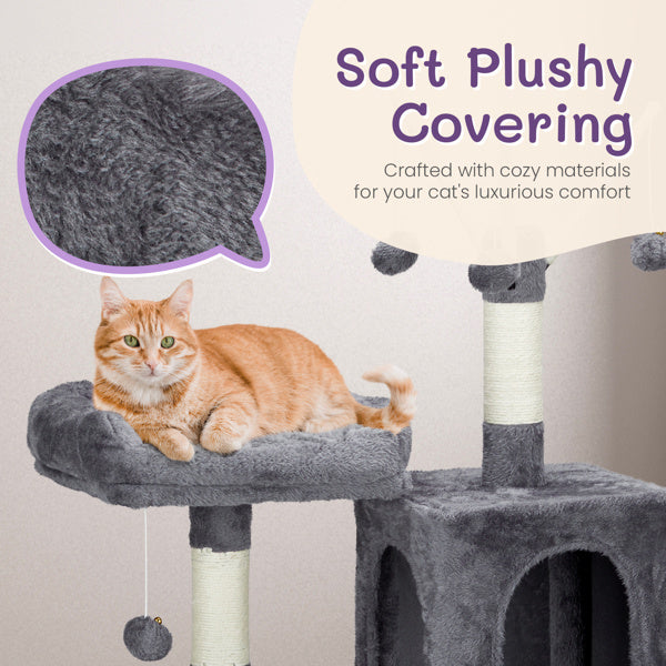 Premium 57-Inch Multi-Level Cat Tower - Ultimate Entertainment Center