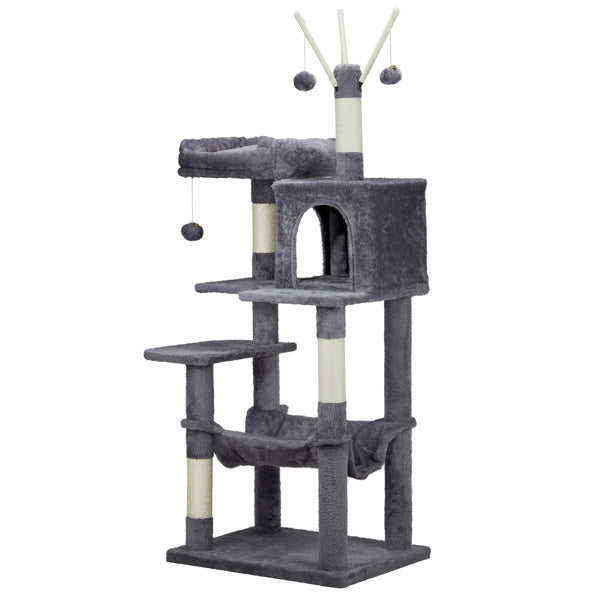 Premium 57-Inch Multi-Level Cat Tower - Ultimate Entertainment Center
