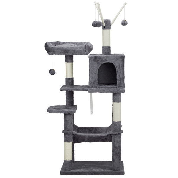 Premium 57-Inch Multi-Level Cat Tower - Ultimate Entertainment Center