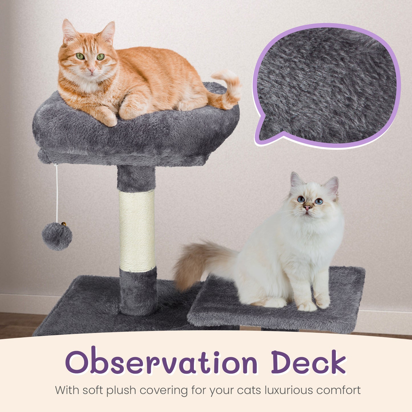 Premium 47-Inch Multi-Level Cat Tower