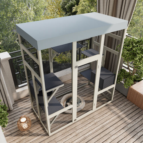 Premium Outdoor Catio - 62.6" Waterproof Cat Enclosure & Sanctuary