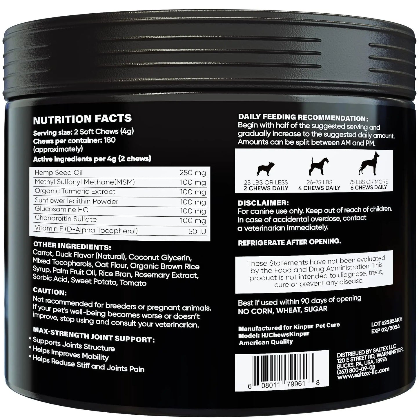 Professional Dog Joint Support - Glucosamine, Chondroitin & MSM