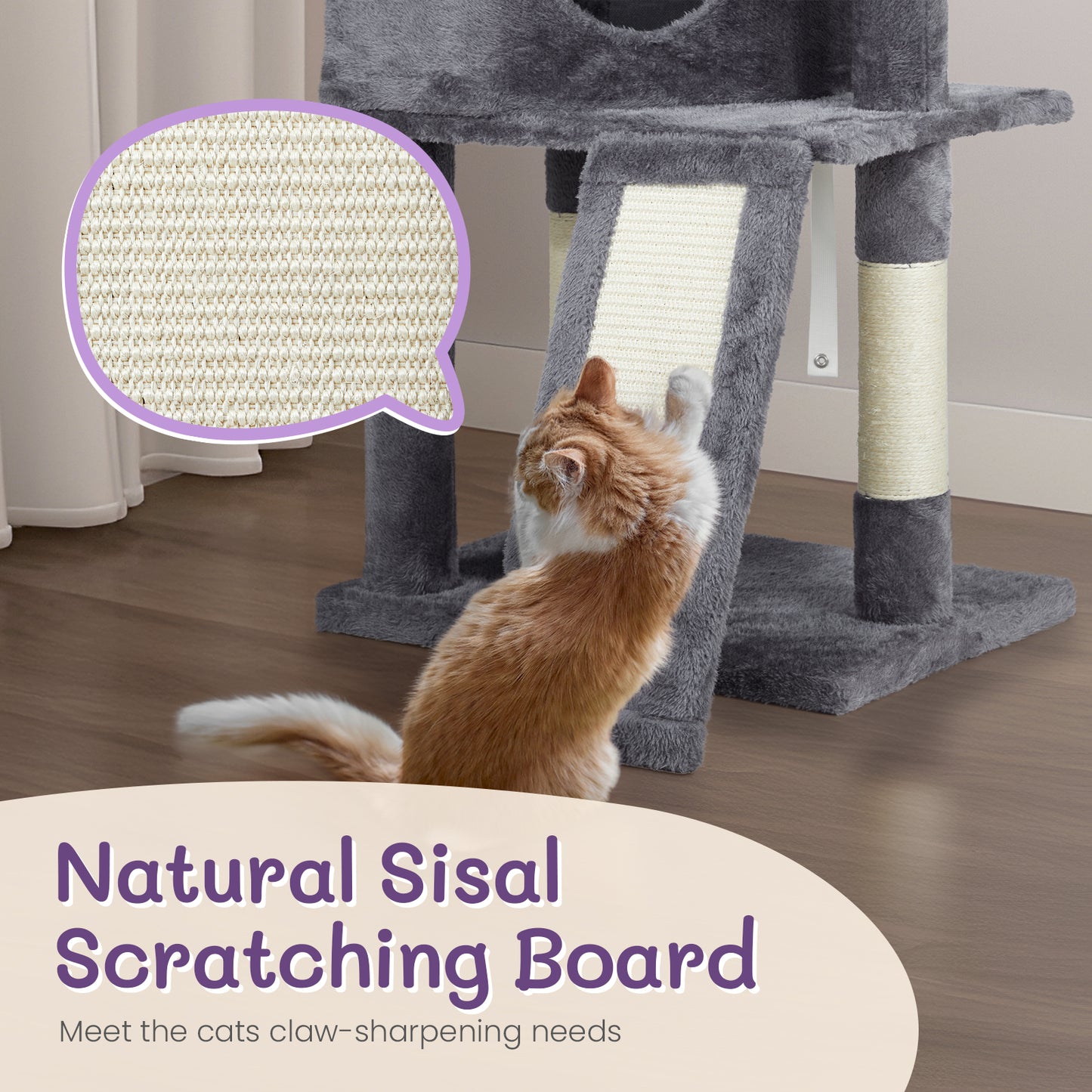 Premium 47-Inch Multi-Level Cat Tower
