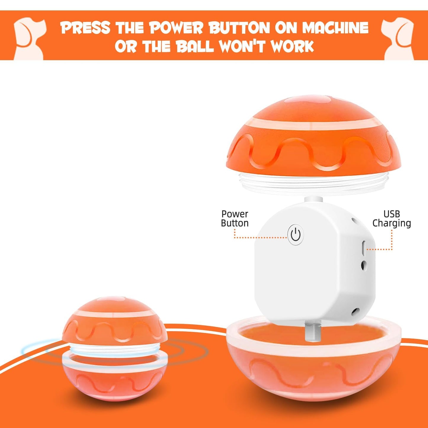 Professional Interactive Rolling Ball - Waterproof Smart Toy