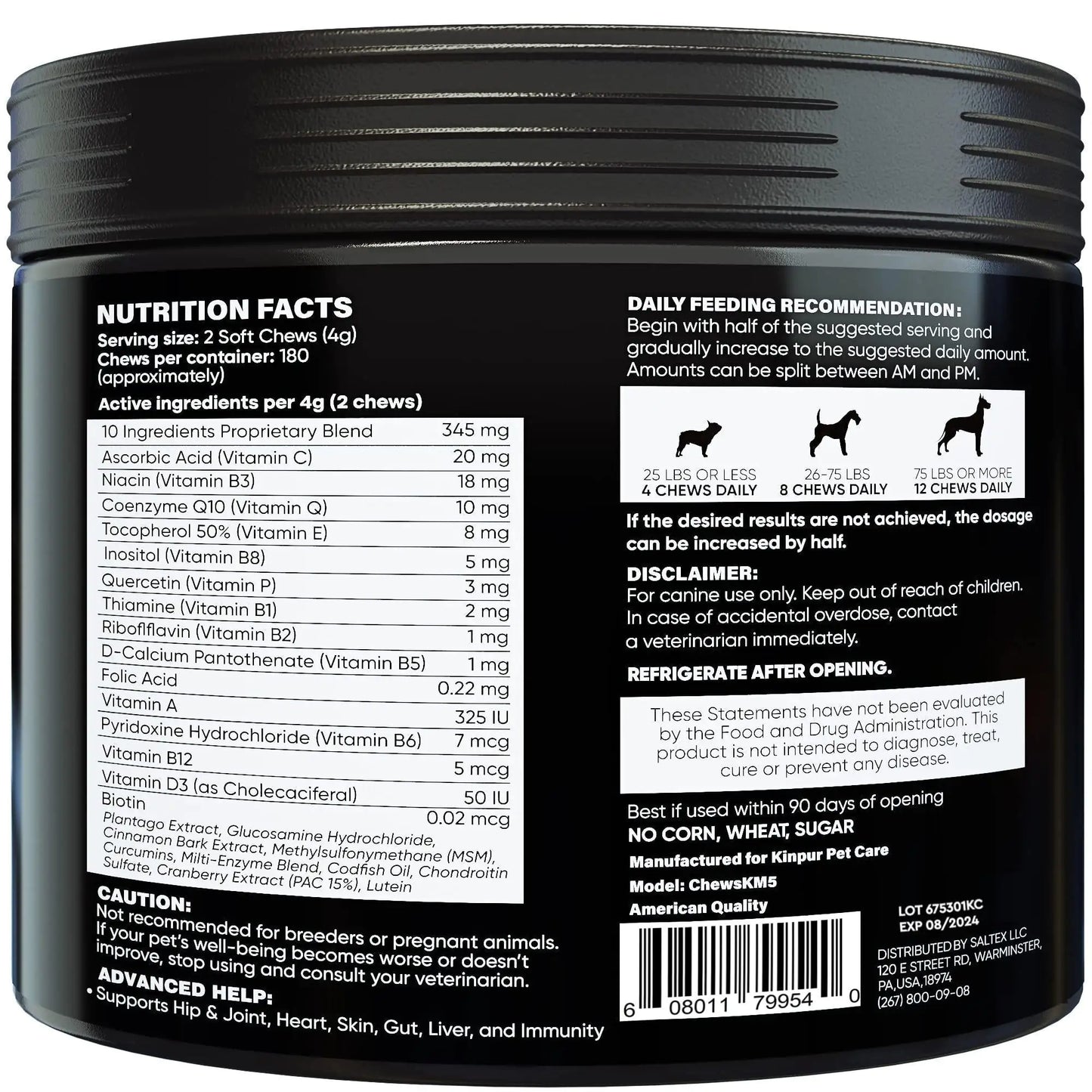 15-in-1 Premium Dog Multivitamin - Complete Health Support