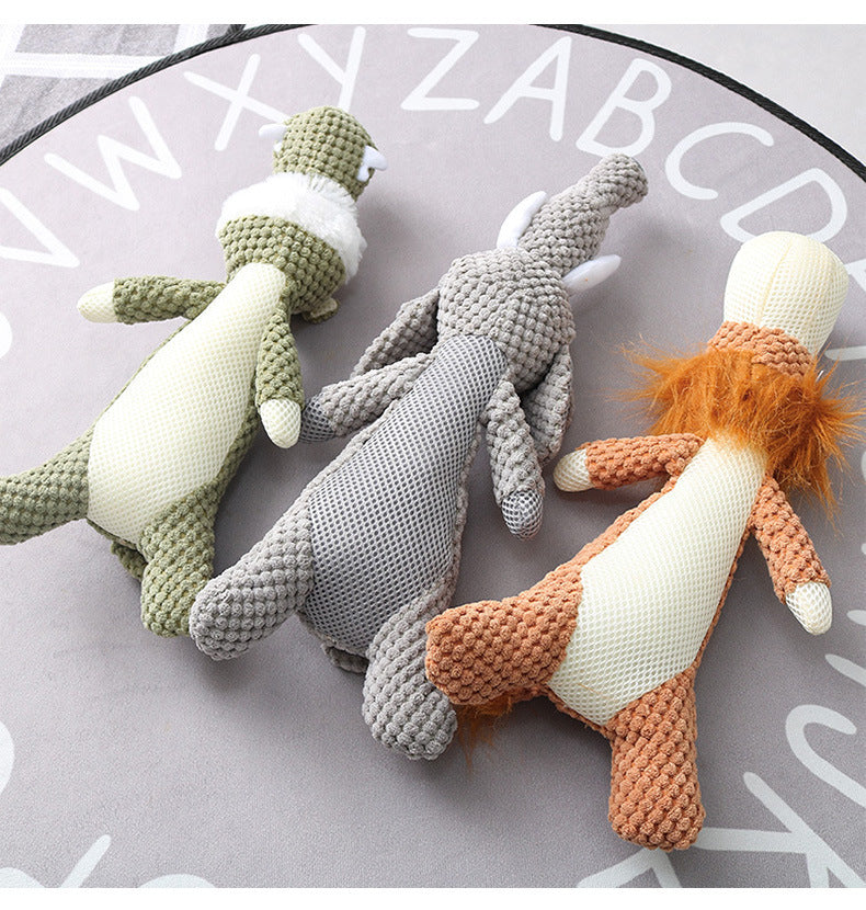 Premium Crocheted Animal Dog Toys - Handmade-Style Plush Collection