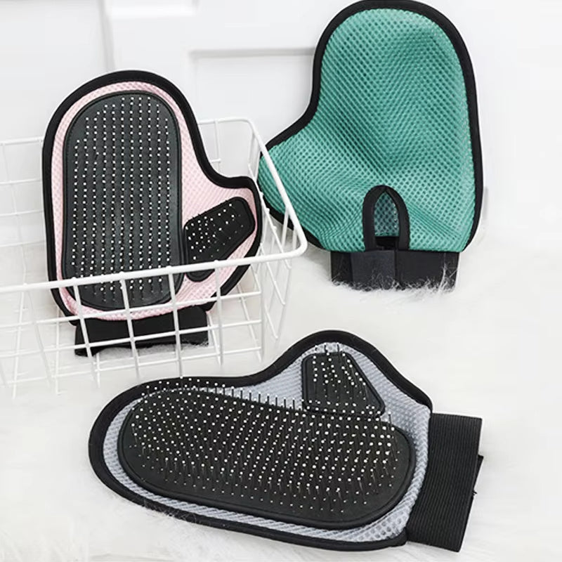 Premium Grooming & Massage Gloves - Luxury Shedding Solution