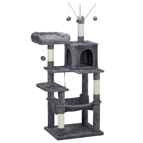 Premium 57-Inch Multi-Level Cat Tower - Ultimate Entertainment Center