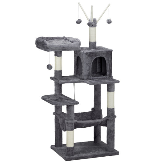 Premium 57-Inch Multi-Level Cat Tower - Ultimate Entertainment Center