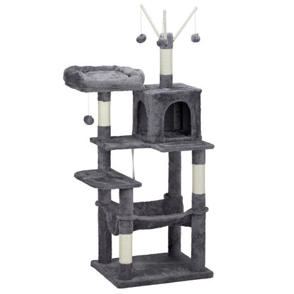 Premium 57-Inch Multi-Level Cat Tower - Ultimate Entertainment Center