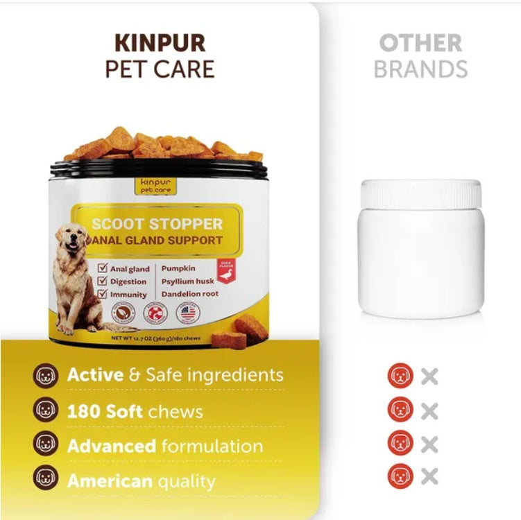 Professional Anal Gland Support Chews - Scoot Stopper Formula