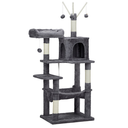 Premium 57-Inch Multi-Level Cat Tower - Ultimate Entertainment Center