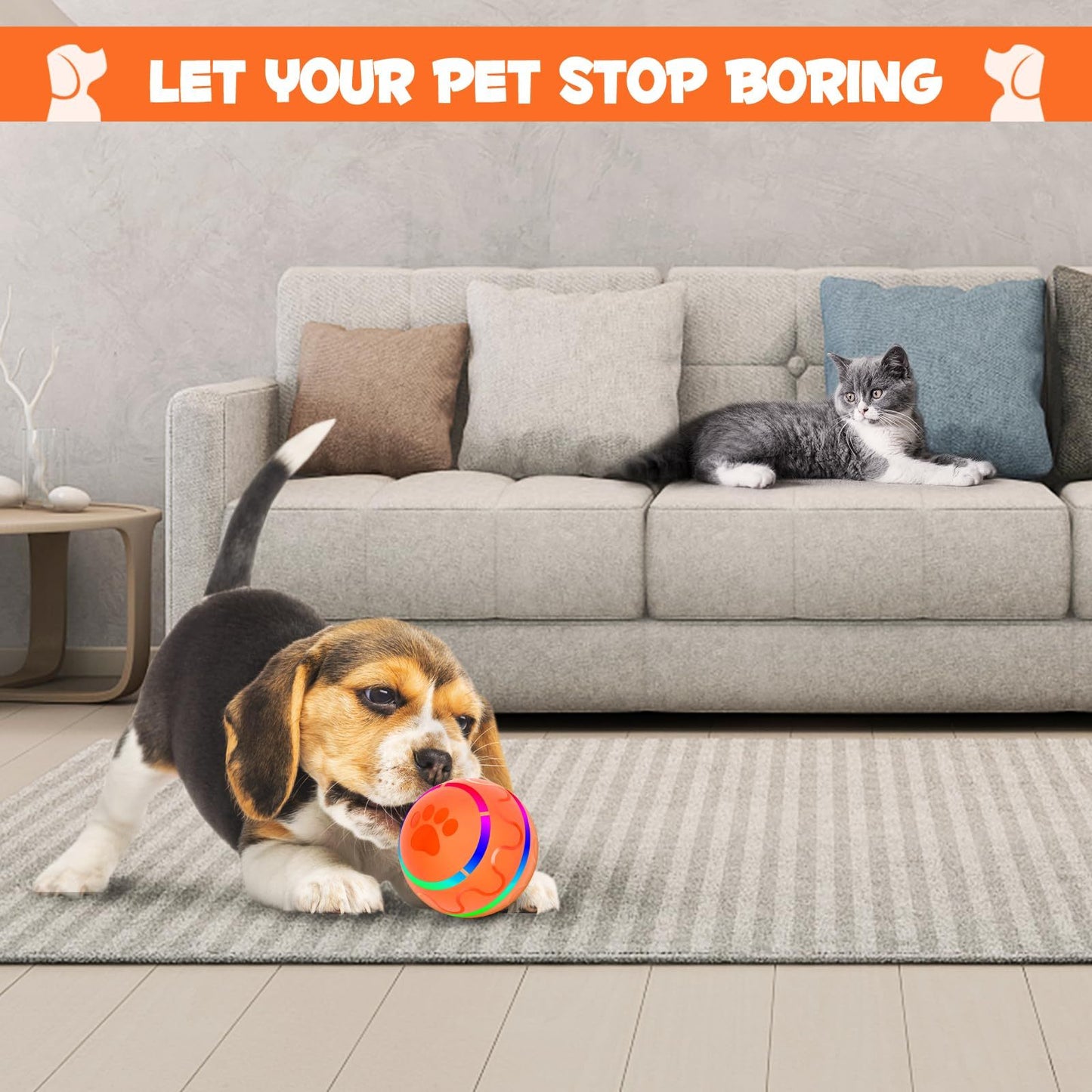 Professional Interactive Rolling Ball - Waterproof Smart Toy