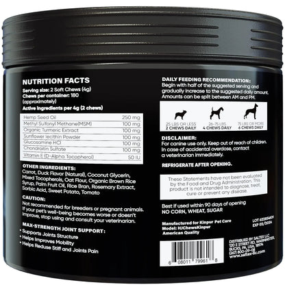 Professional Dog Joint Support - Glucosamine, Chondroitin & MSM