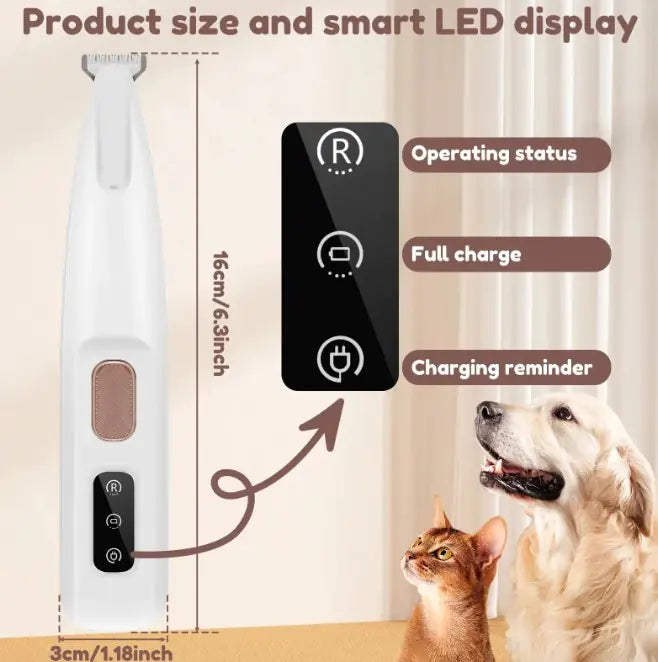 Professional LED Paw Trimmer - Precision Dog Grooming