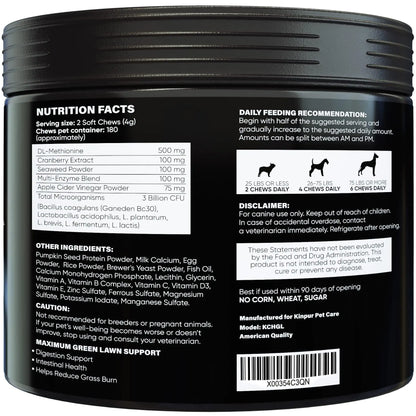 Green Lawn Protection Chews - Prevents Yellow Grass Spots