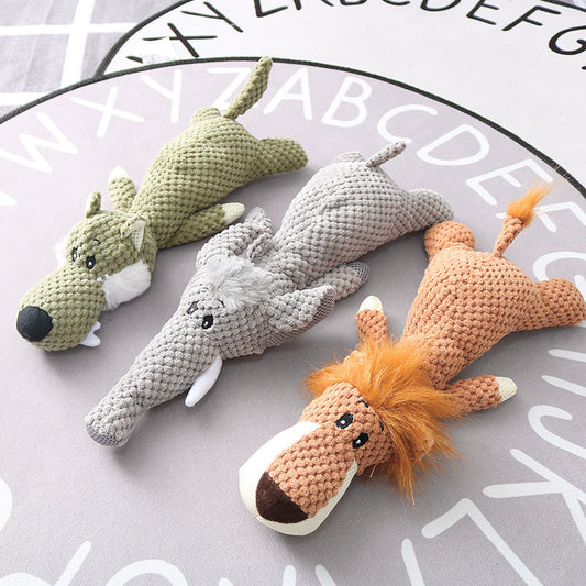 Premium Crocheted Animal Dog Toys - Handmade-Style Plush Collection