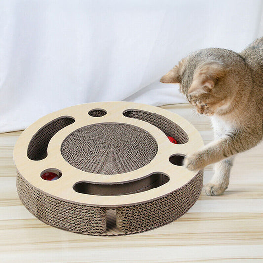 Premium 3-in-1 Round Cat Scratcher & Lounge - Multi-Functional Design