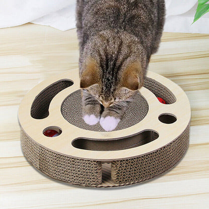 Premium 3-in-1 Round Cat Scratcher & Lounge - Multi-Functional Design