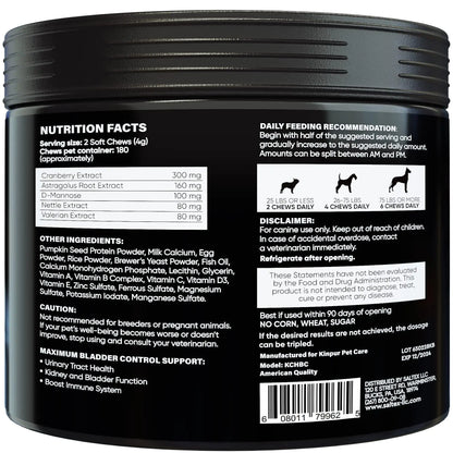 Professional Bladder Control Support Chews - Senior & Spayed Dogs