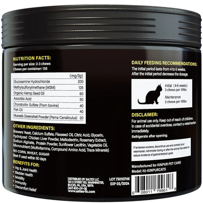 Premium Cat Joint Support - Glucosamine & Chondroitin Formula